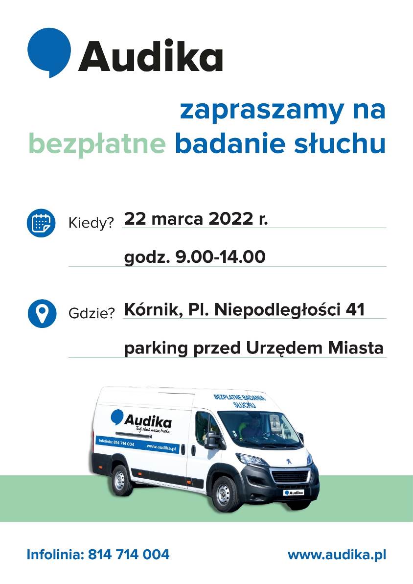 Plakat bezpłatne badanie słuchu