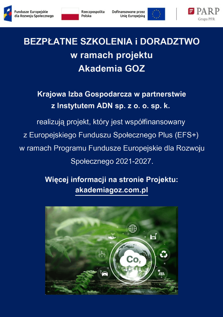 Informacja o bezpłatnych szkoleniach