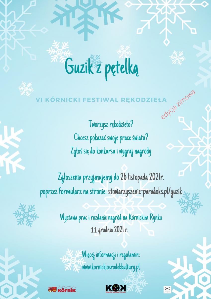 Plakat - Guzik z pętelką - VI edycja kórnickiego festiwalu rękodzieła