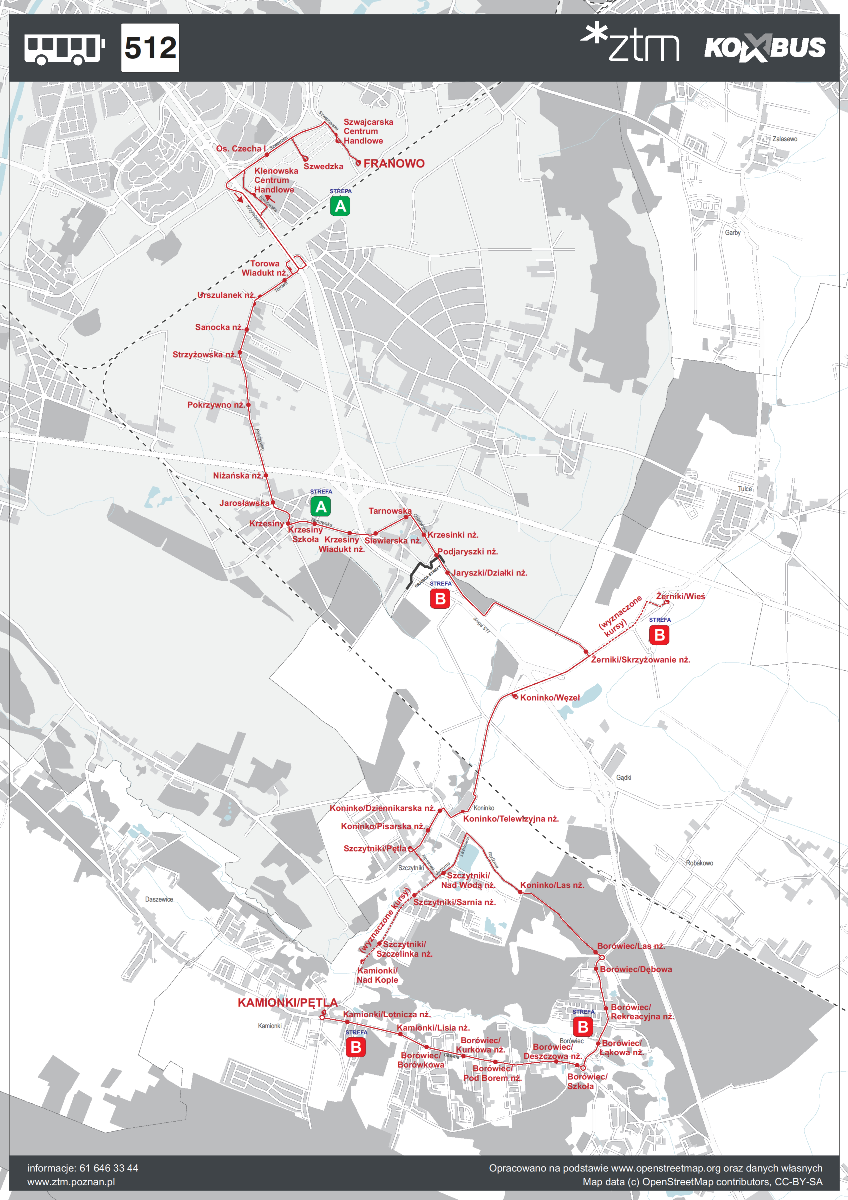 Zmieniona trasa linii autobusowej 512 od 31 stycznia 2022 r.