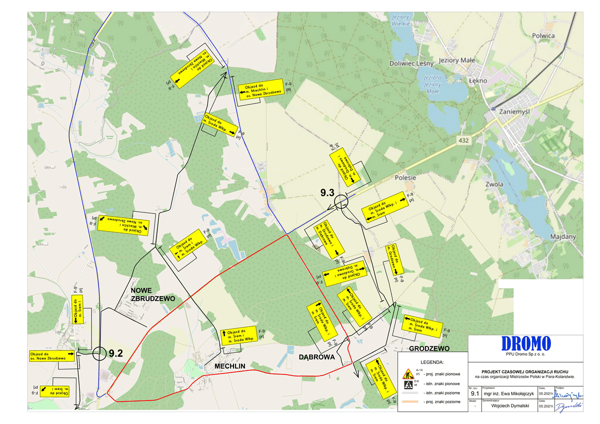 Mapa objazdów
