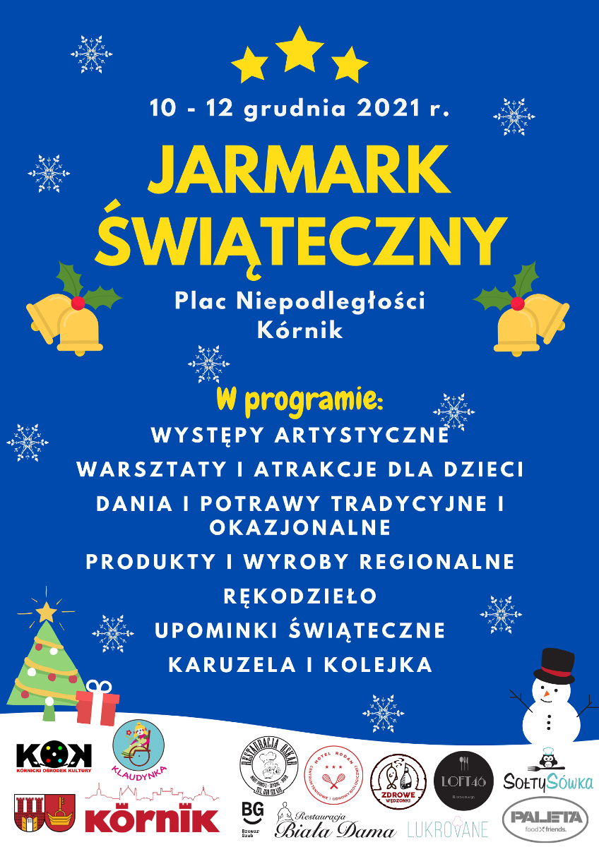 Plakat promocyjny Jarmarku Świątecznego w Kórniku