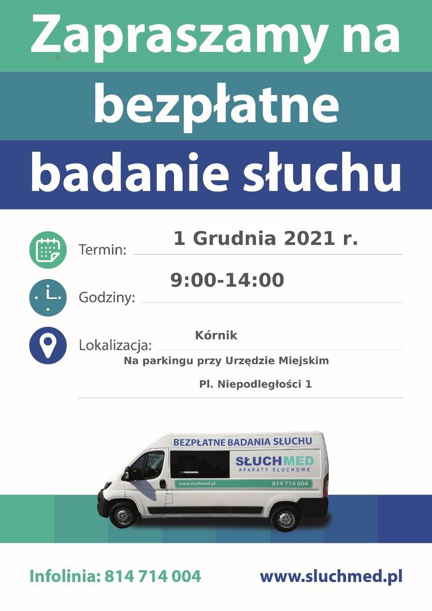 Plakat bezpłatne badania słuchu