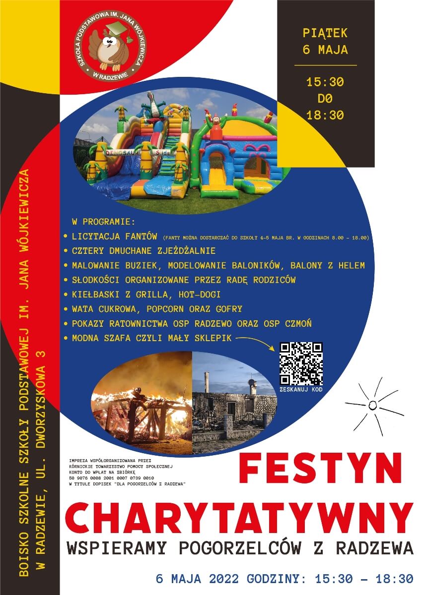 Plakat Festynu Charytatywnego w Radzewie