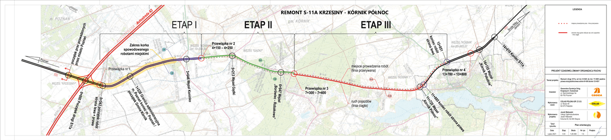 Mapa planów remontu trasy S11