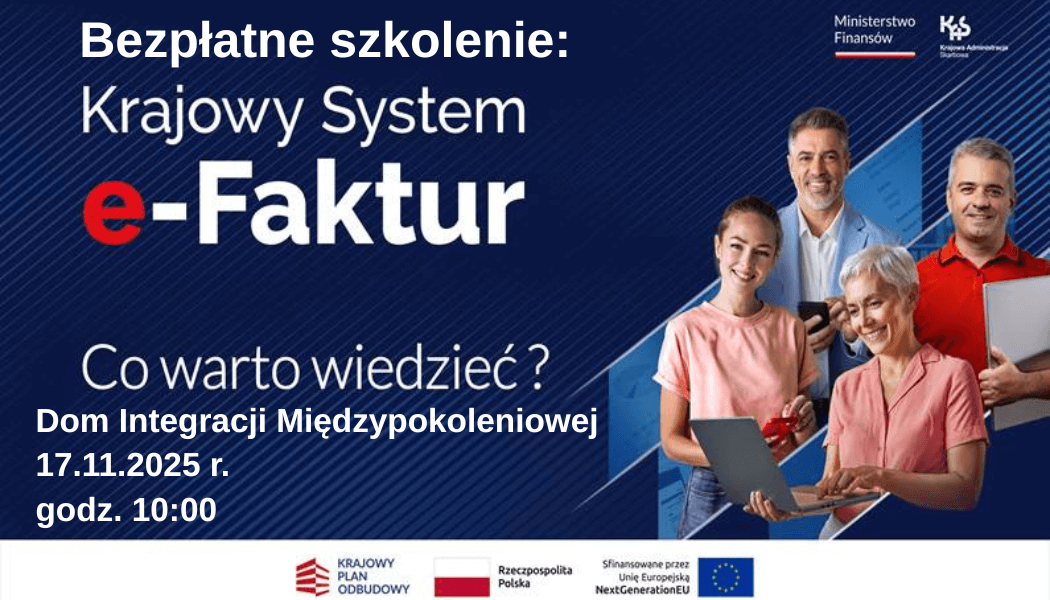 Baner promujący szkolenie z KSeF