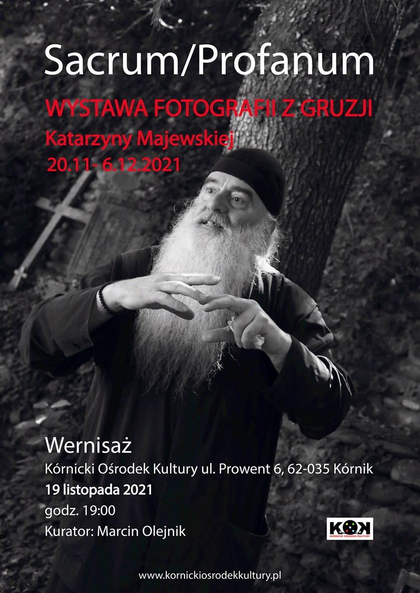Plakat promocyjny wystawy fotografii z Gruzji