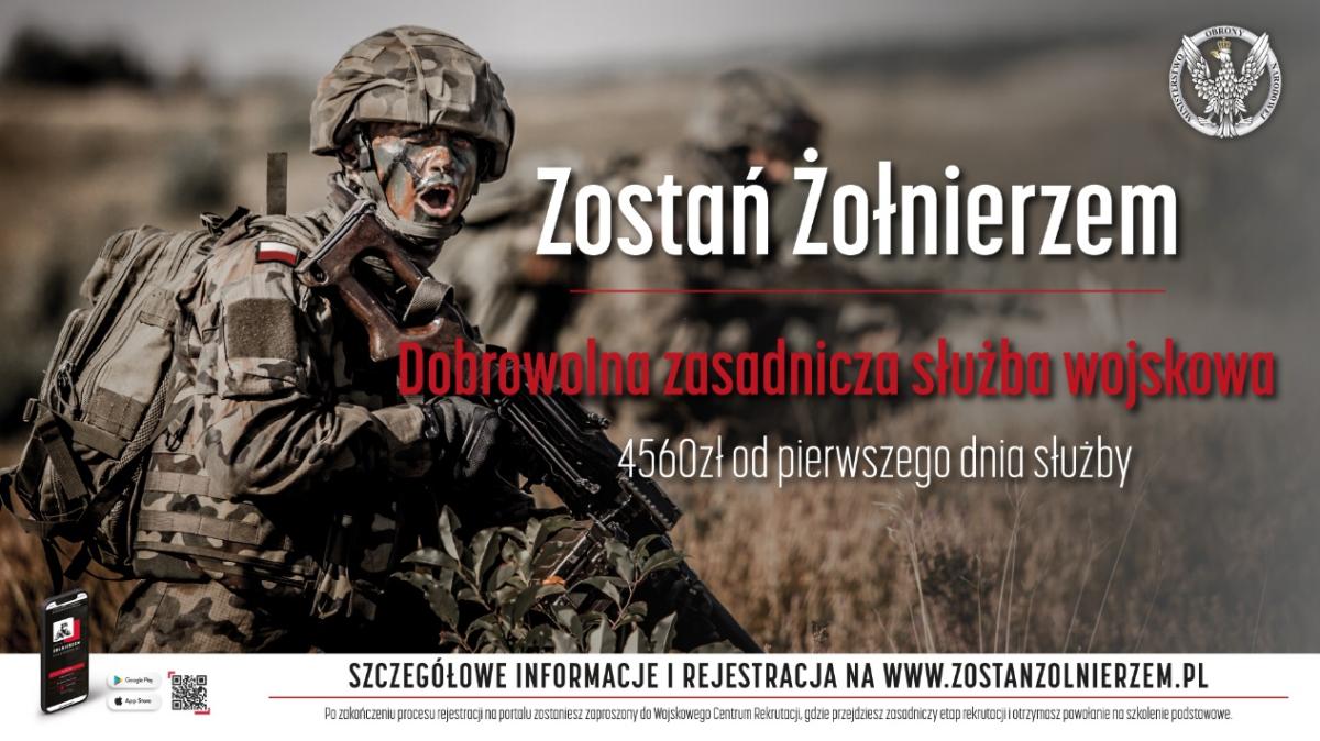 Baner informacyjny - akcja Zostań żołnierzem