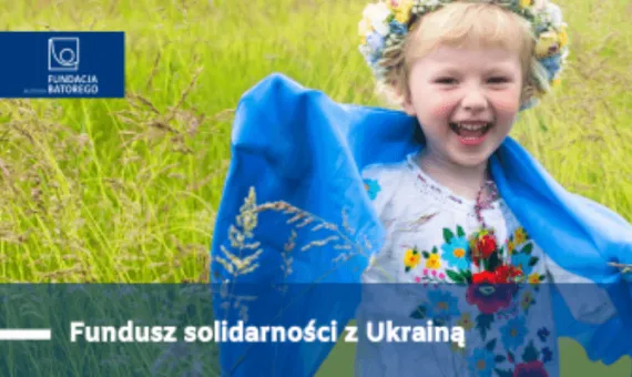 Baner promujący Fundusz Solidarności z Ukrainą