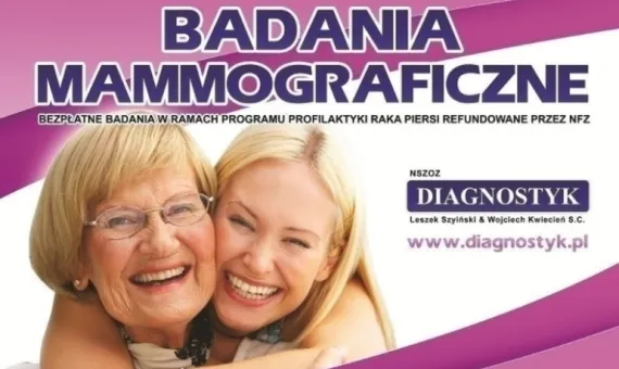 Baner informacyjny - badania mammograficzne