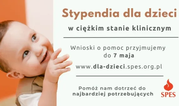 Baner informacyjny - Stypendia dla dzieci w ciężkim stanie klinicznym