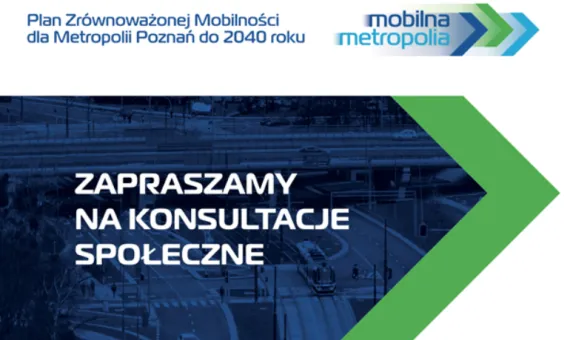 Baner informacyjny - konsultacje Metropolii Poznań