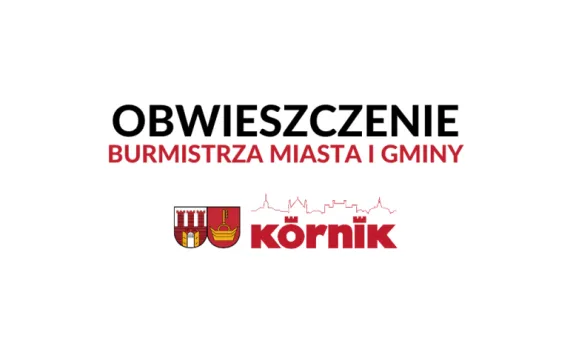 Obwieszczenie Burmistrza Miasta i Gminy Kóni