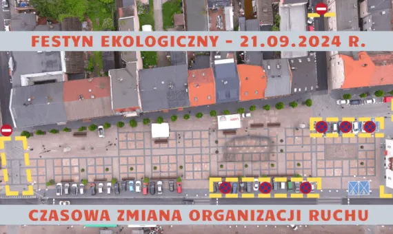 Baner - IX Festyn Ekologiczny - zmiana organizacji ruchu