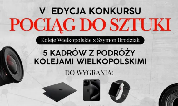 Baner promocyjny konkursu fotograficznego - Pociąg do sztuki