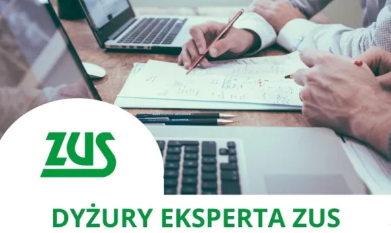 Baner promujący dyżur eksperta ZUS