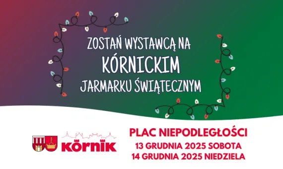 Baner promujący Kórnicki Jarmark Świąteczny 2025