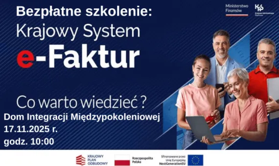 Baner promujący szkolenie z KSeF