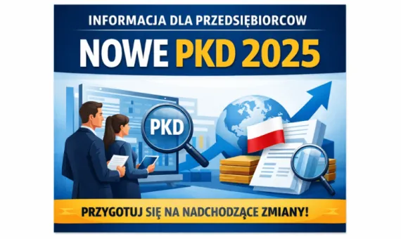Baner informacyjny o zmianach kodów PKD