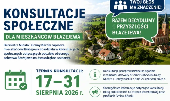 Baner informacyjny - konsultacje społeczne