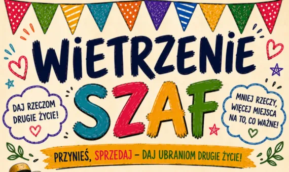 Napis "Wietrzenie szaf"