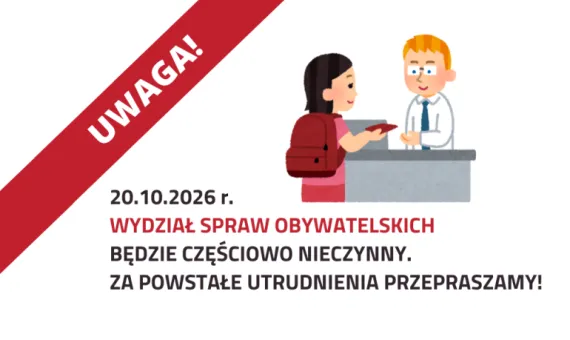 Informacja o utrudnieniu w obsłudze mieszkańca 