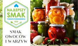 Plakat Konkursowy - Najlepsze Smaki Powiatu Poznańskiego - Smak warzyw i owoców