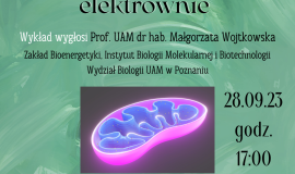 plakat promujący prelekcję z cyklu "Spotkania z nauką" w bibliotece w Bninie