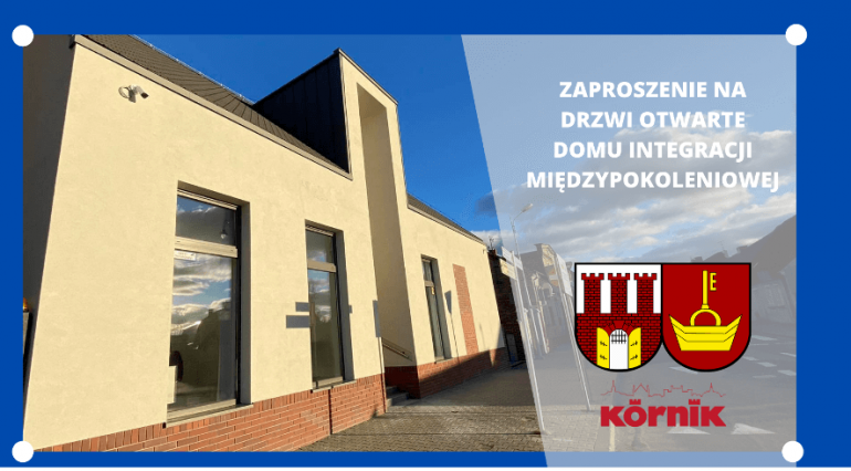 Baner promocyjny Drzwi Otwartych Domu Integracji Międzypokoleniowej