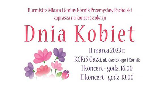 Plakat promocyjny - koncert z okazji Dnia Kobiet