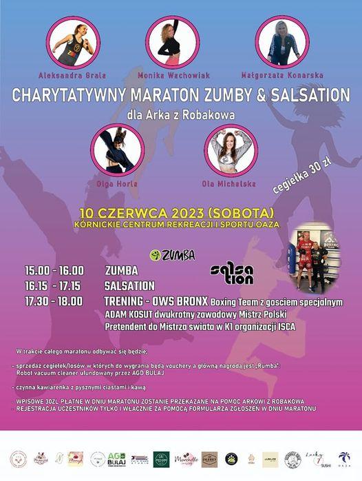 Plakat - charytatywny maraton zumby & salsation