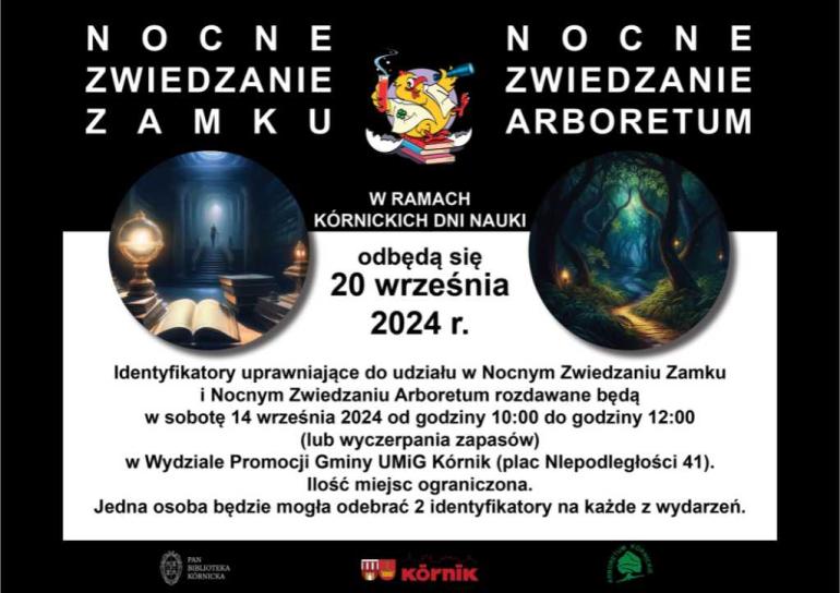 Nocne zwiedzanie zamku i arboretum