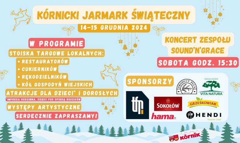 Baner promocyjny - Kórnicki Jarmark Świąteczny 2024