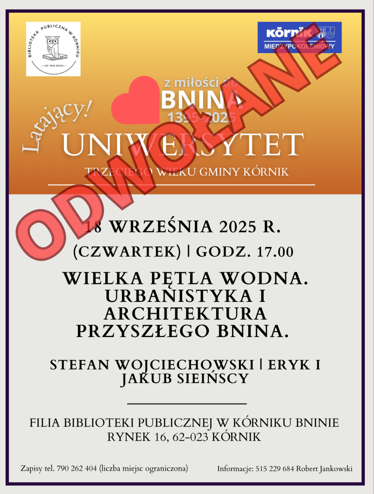 Odwołane zajęcia