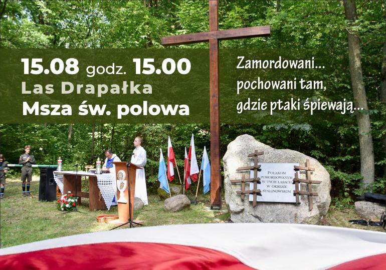 Informacja o wydarzeniu msza polowa na Drapałce