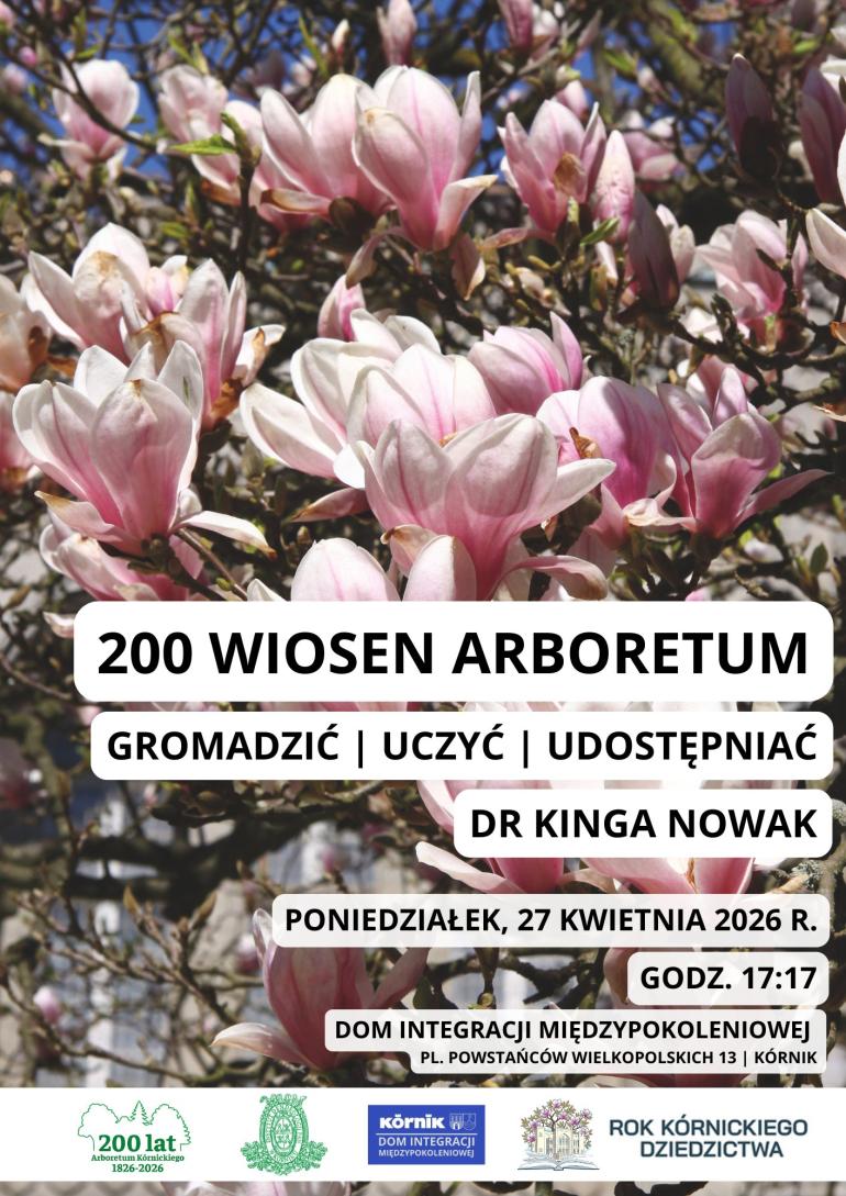 Plakat reklamujący wydarzenie - kwitnące magnolie