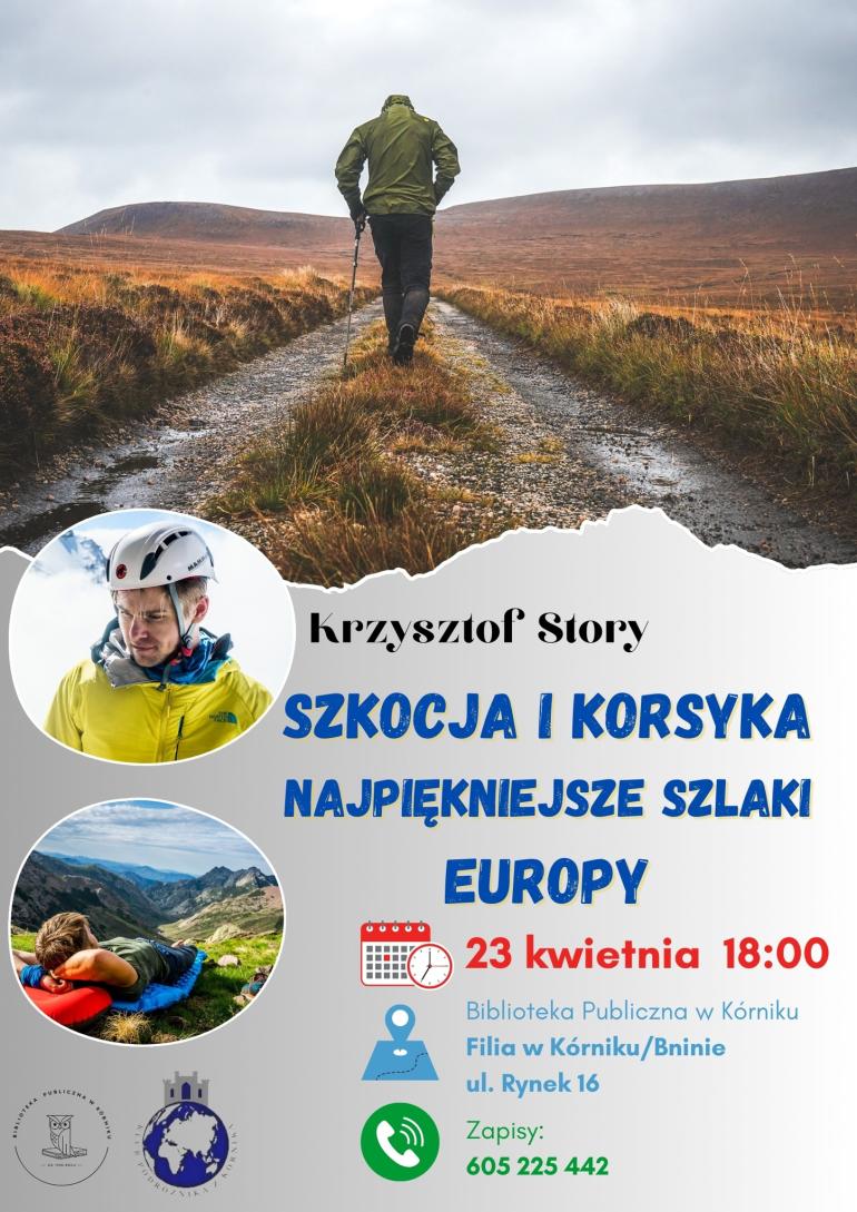 Plakat spotkania Klubu Podróżnika z Kórnika