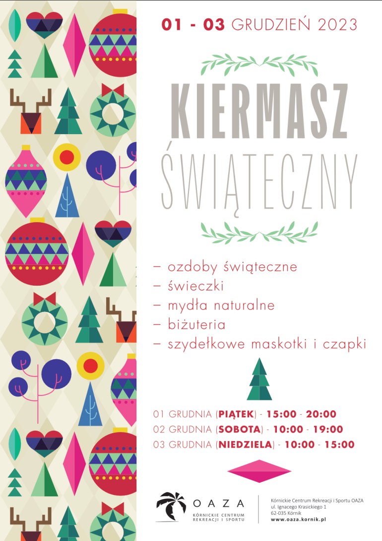 Plakat kiermaszu świątecznego