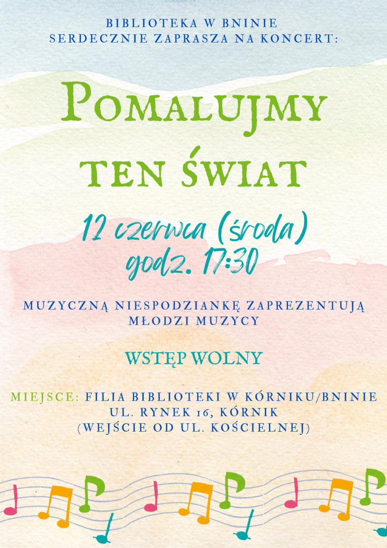 plakat z informacją o koncercie