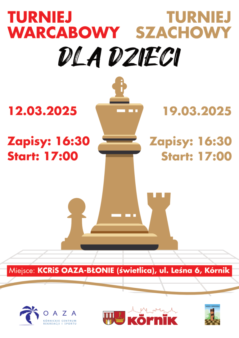plakat turniej szachowy