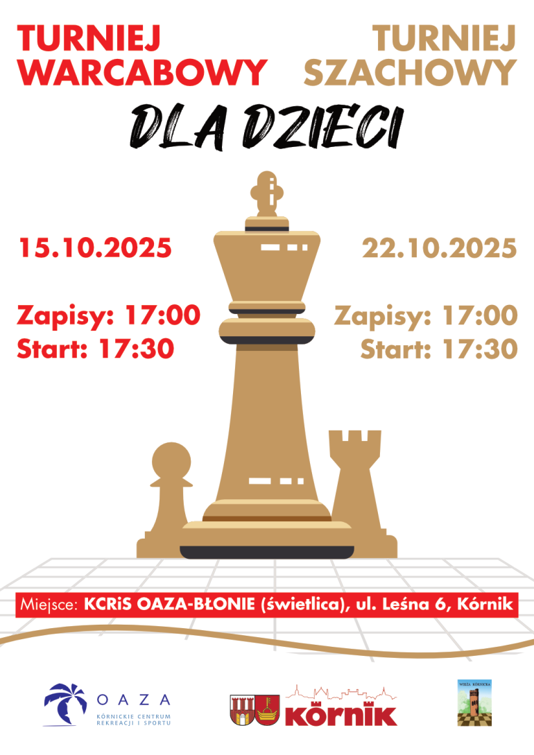 plakat turniej warcabowy
