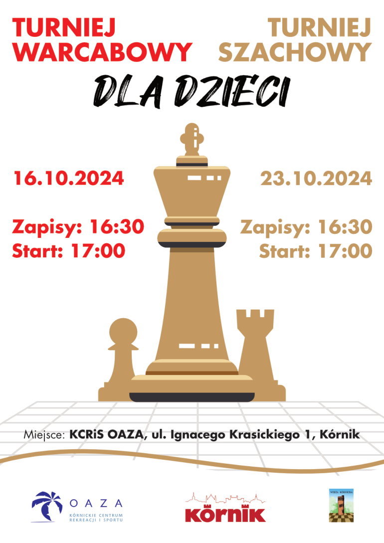 plakat turniej szachowy