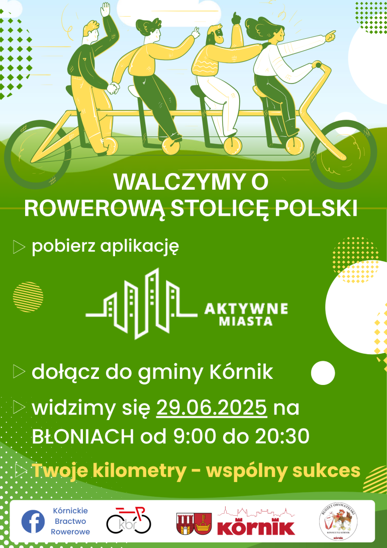 Plakat promujący wydarzenie Rowerowa Stolica Polski - kręć kilometry z KBR