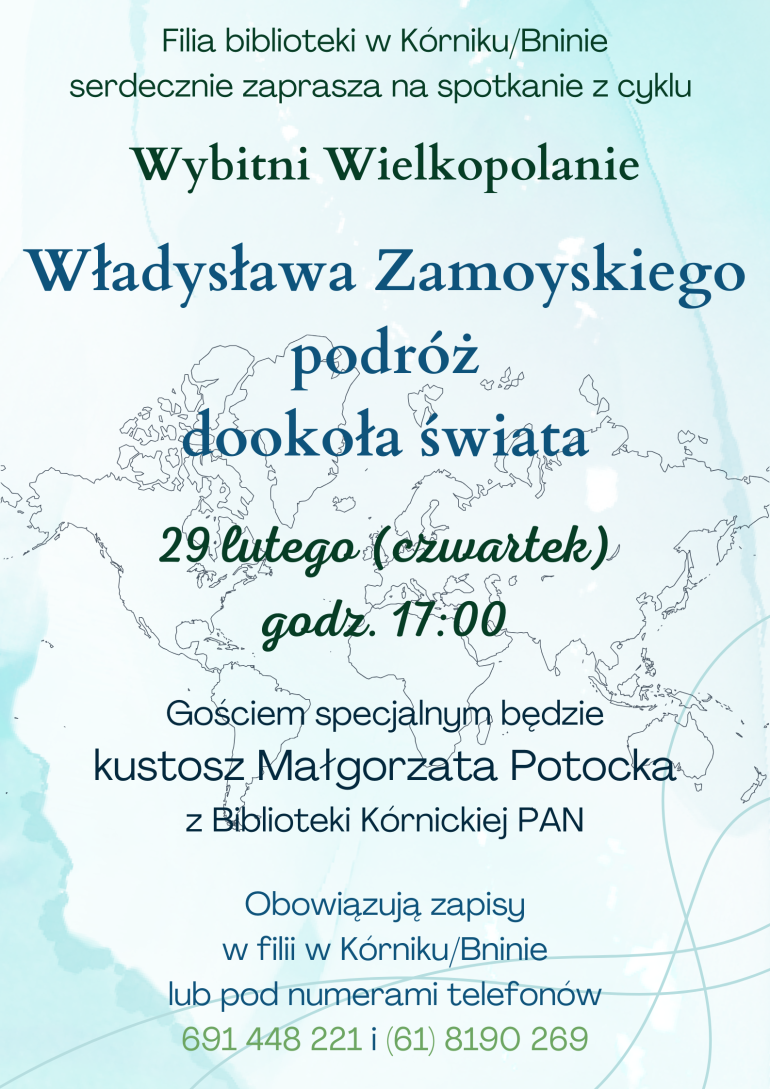 plakat promocyjny prelekcji z cyklu Wybitni Wielkopolanie